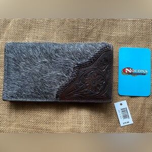 Nocona Gray Leather Wallet